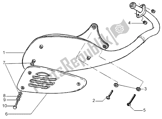 Toutes les pièces pour le Silencieux du Piaggio Liberty 50 4T RST 2003