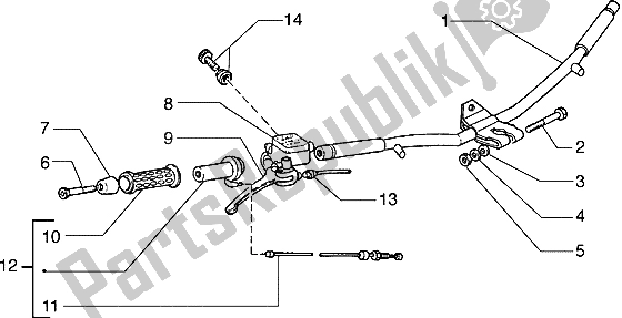 Todas las partes para Componentes Del Manillar de Piaggio Hexagon 125 1996