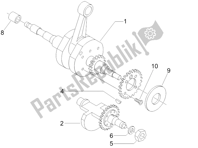 Toutes les pièces pour le Vilebrequin du Piaggio X8 400 IE Euro 3 2006