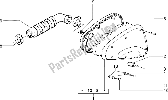 Tutte le parti per il Filtro Dell'aria del Piaggio Skipper 150 1998