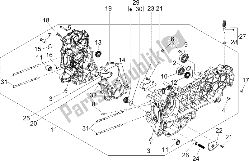 Wszystkie części do Korbowód Piaggio X EVO 125 Euro 3 2007