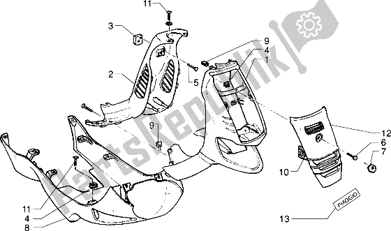 Toutes les pièces pour le Masque De Bouclier du Piaggio Skipper 150 1998