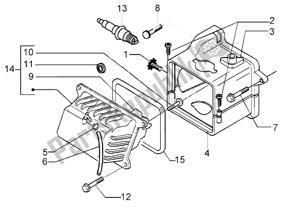 Toutes les pièces pour le Le Couvre-culasse du Piaggio Liberty 50 4T RST 2003