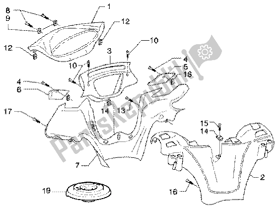 Toutes les pièces pour le Revêtements De Guidon du Piaggio X9 180 Amalfi 2002