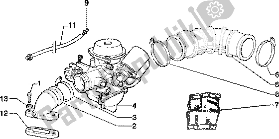 Toutes les pièces pour le Carburateur du Piaggio ZIP 125 4T 2000