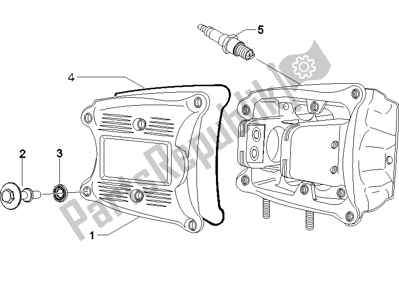 Toutes les pièces pour le Le Couvre-culasse du Piaggio X EVO 400 Euro 3 2007