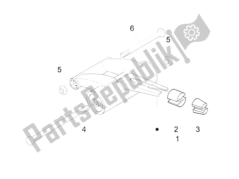 Tutte le parti per il Braccio Oscillante del Piaggio Liberty 50 2T MOC 2009