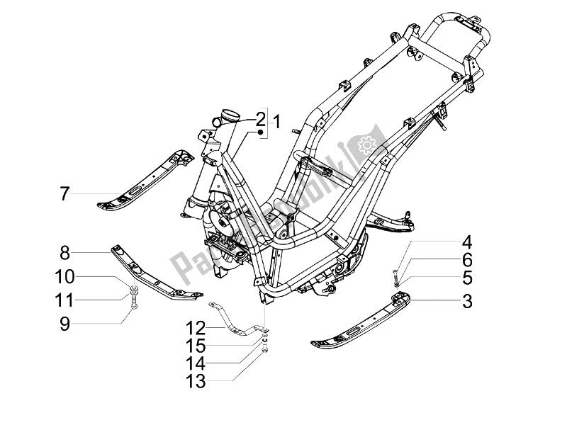 Toutes les pièces pour le Cadre / Carrosserie du Piaggio BV 250 USA 2007