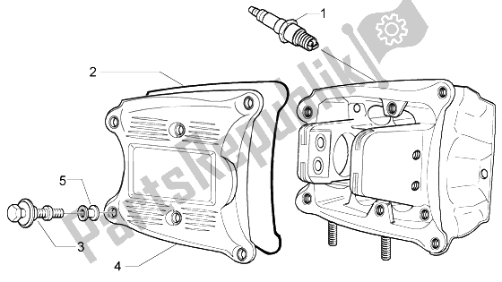 All parts for the Cylinder Head Cover of the Piaggio X9 500 Evolution ABS 2004