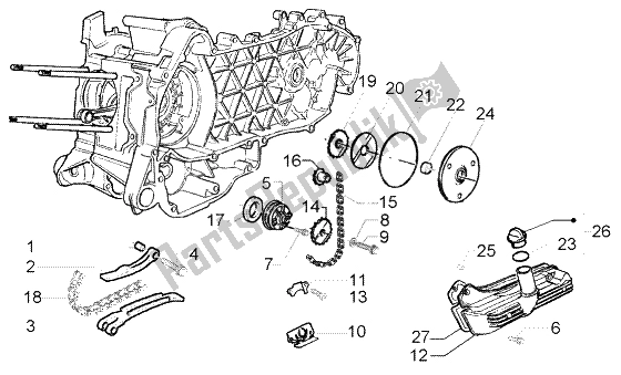 Toutes les pièces pour le Groupe Pompe-carter D'huile du Piaggio X9 250 Evolution 2000