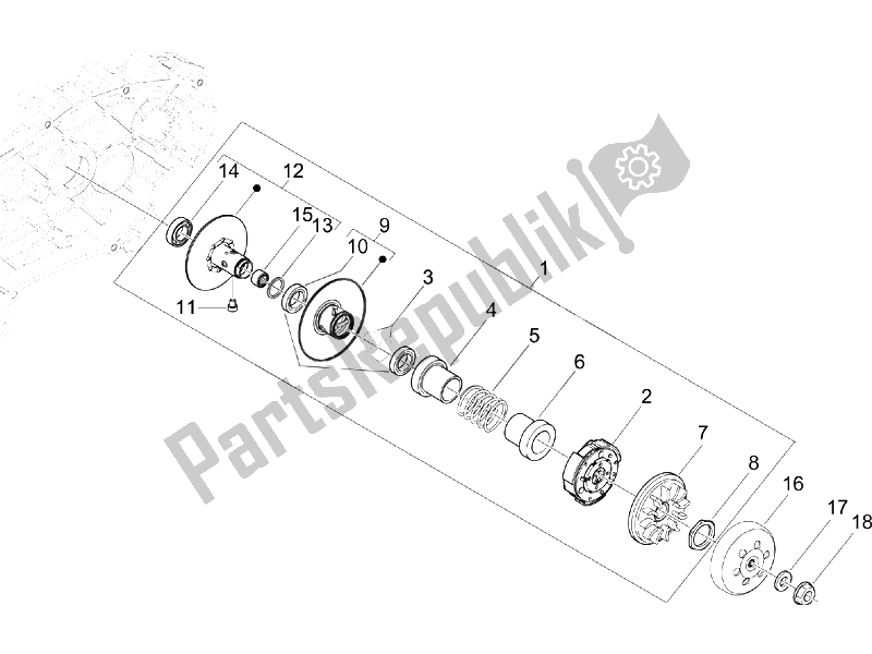 Toutes les pièces pour le Poulie Menée du Piaggio MP3 125 IE 2008