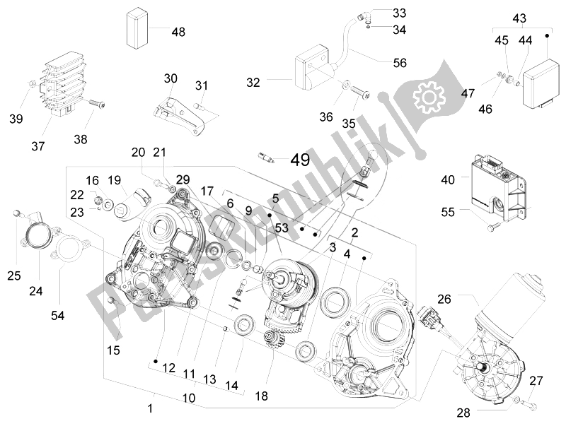 All parts for the Voltage Regulators - Electronic Control Units (ecu) - H. T. Coil of the Piaggio MP3 400 IE 2007