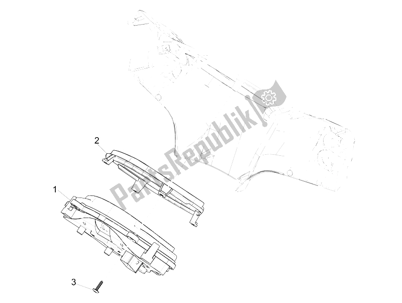 Toutes les pièces pour le Tableau De Bord Combiné du Piaggio Liberty 50 Iget 4T 3V Emea 2015