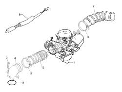 Carburettor, assembly - Union pipe