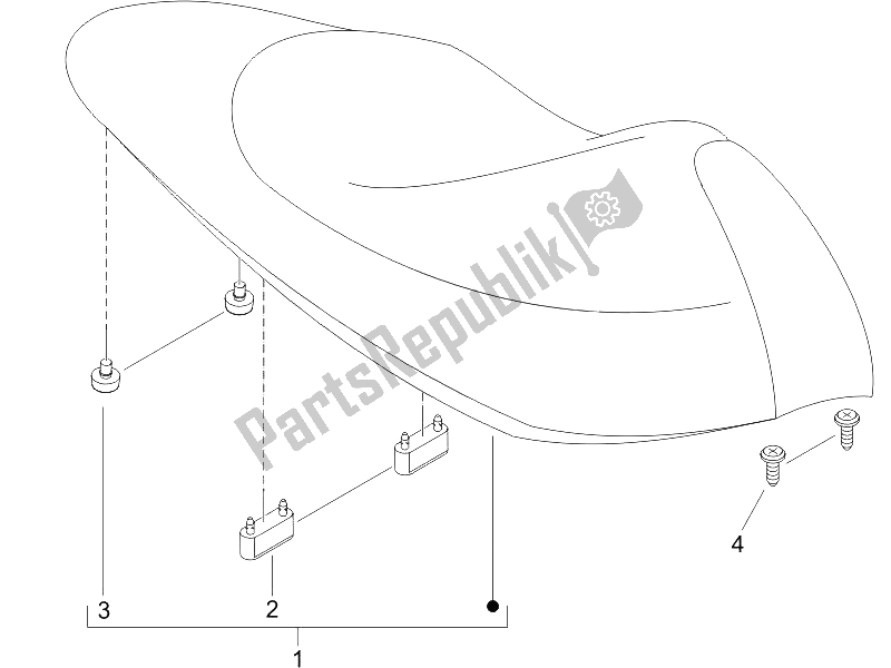 Toutes les pièces pour le Selle / Sièges - Rouleau D'outils du Piaggio NRG Power DT 50 2005