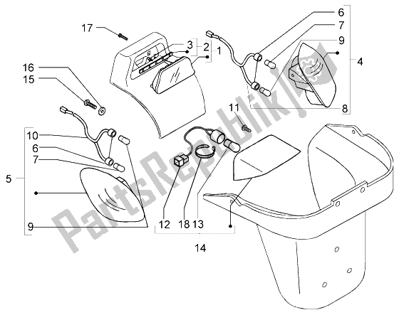 Todas las partes para Luces Traseras de Piaggio X9 200 Evolution 2004