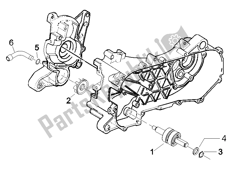 Toutes les pièces pour le Pompe De Refroidissement du Piaggio ZIP 50 SP Euro 2 2006