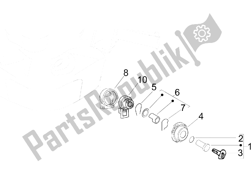 Alle onderdelen voor de Sloten van de Piaggio ZIP 50 2T 2009