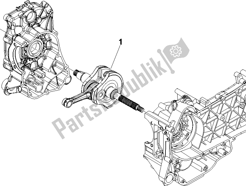 Toutes les pièces pour le Vilebrequin du Piaggio MP3 125 Ibrido 2009