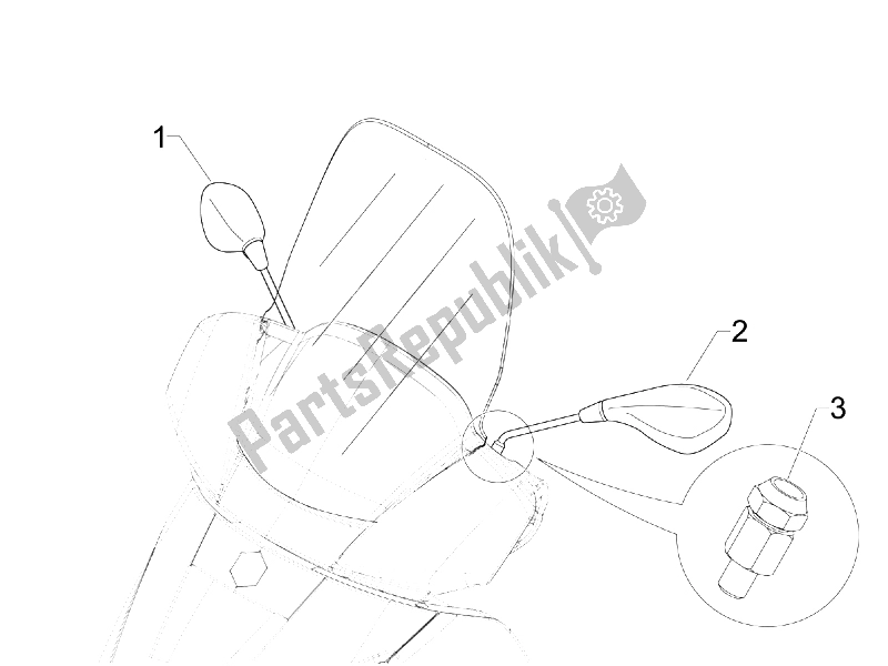 Toutes les pièces pour le Miroir (s) De Conduite du Piaggio X7 125 Euro 3 2008