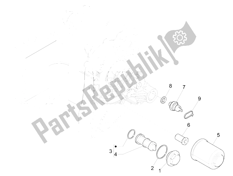 Todas las partes para Cubierta Del Volante Magneto - Filtro De Aceite de Piaggio Liberty 125 4T Delivery E3 2009