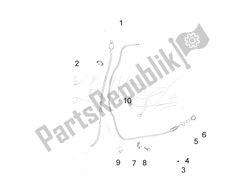 All parts for the Transmissions of the Piaggio FLY 150 4T E2 E3 Vietnam 2012