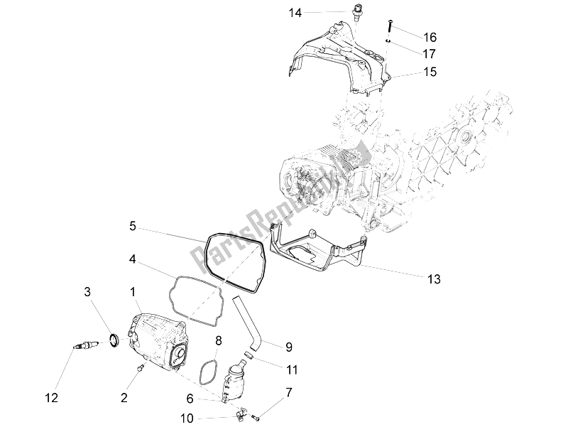 Wszystkie części do Cylinder Piaggio Liberty 125 Iget 4T 3V IE ABS 2015