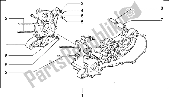 Toutes les pièces pour le Carter du Piaggio Typhoon 125 X 2003