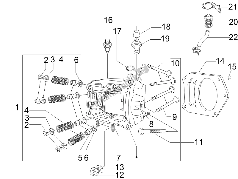 Toutes les pièces pour le Unité De Tête - Valve du Piaggio MP3 400 IE USA 2007