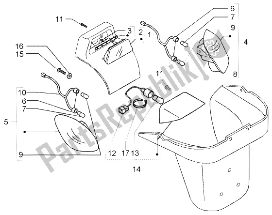 Tutte le parti per il Luci Posteriori del Piaggio X9 250 Evolution 2000