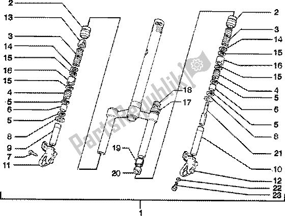 Toutes les pièces pour le Fourche Avant du Piaggio Skipper 150 4T 2000