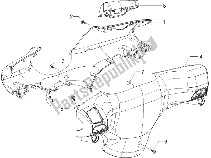 Toutes les pièces pour le Couvertures De Guidon du Piaggio ZIP 50 2T 2009