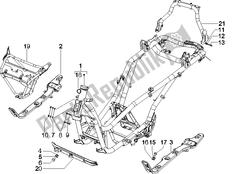 Toutes les pièces pour le Cadre / Carrosserie du Piaggio X8 125 Street Euro 2 2006