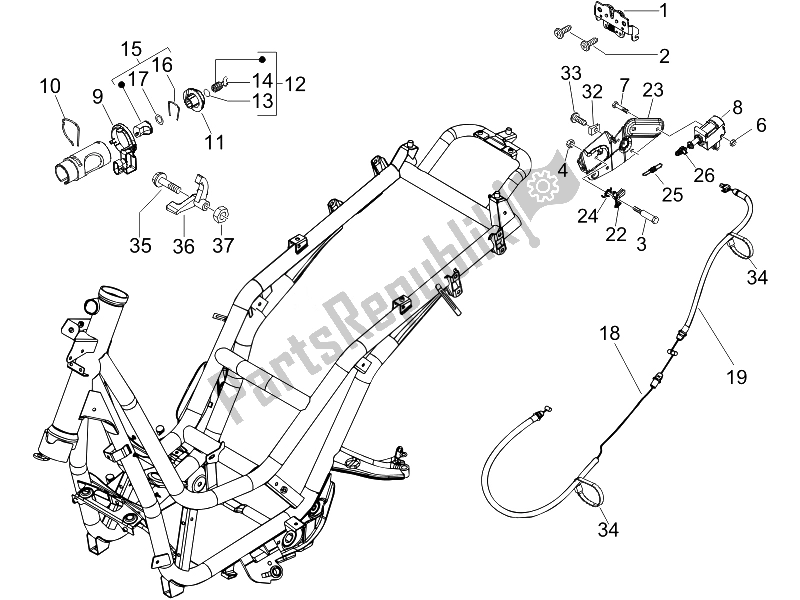 All parts for the Locks of the Piaggio Beverly 250 Cruiser E3 2007