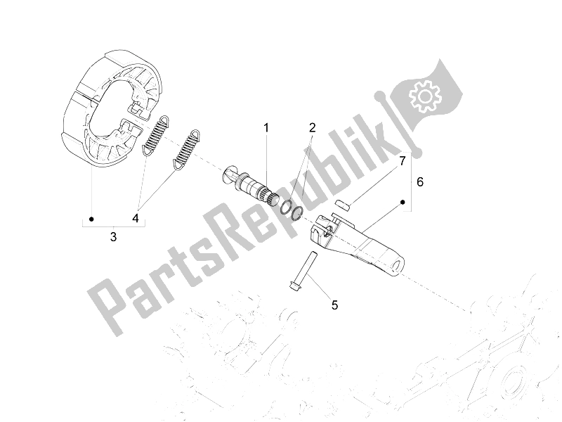 Toutes les pièces pour le Frein Arrière - Mâchoire De Frein du Piaggio Liberty 150 Iget 4T 3V IE ABS 2015