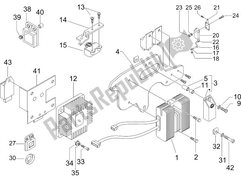 Toutes les pièces pour le Régulateurs De Tension - Unités De Commande électronique (ecu) - H. T. Bobine du Piaggio X9 500 Evolution ABS 2 2006