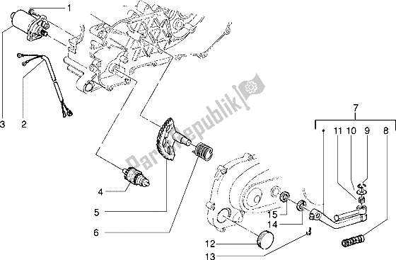 Todas las partes para Palanca De Arranque Del Motor De Arranque de Piaggio ZIP RST 50 1996