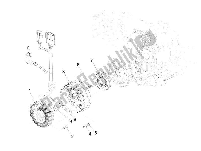 Toutes les pièces pour le Volant Magnéto du Piaggio MP3 500 LT E4 Sport Business EU 2016