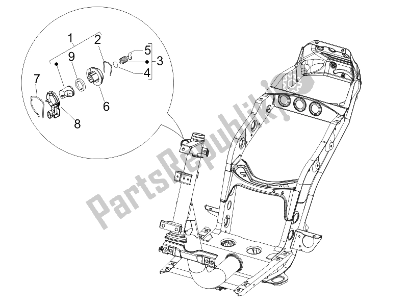 Todas las partes para Cerraduras de Piaggio FLY 125 4T 2006