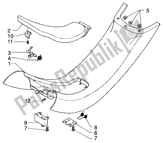 All parts for the Central Part of the Piaggio X9 125 Evolution 2006