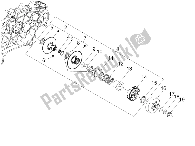 Toutes les pièces pour le Poulie Menée du Piaggio Beverly 400 IE Tourer E3 2008