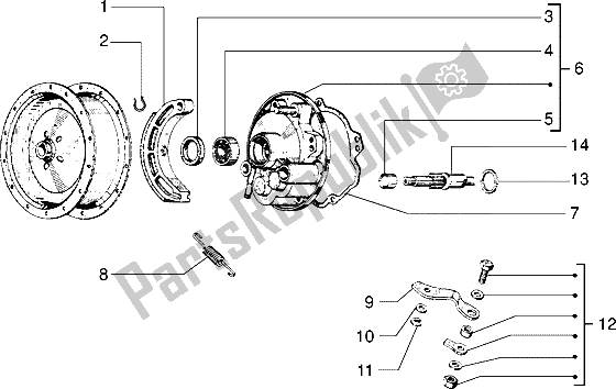 All parts for the Components Parts Of Rear Hub (4) of the Piaggio Ciao M Y 99 1995