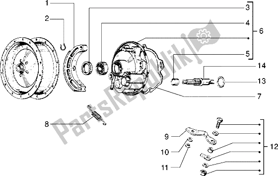 Toutes les pièces pour le Pièces Détachées De Moyeu Arrière (4) du Piaggio Ciao M Y 99 1995