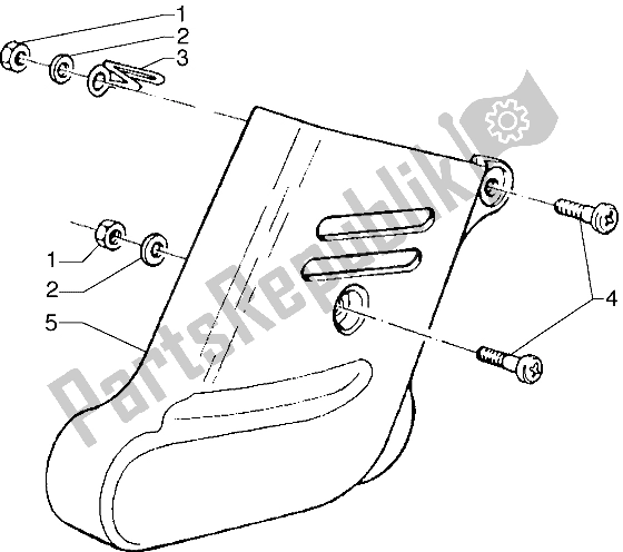 Tutte le parti per il Copertura Dell'ammortizzatore Anteriore del Piaggio Hexagon GTX 180 1999