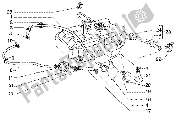 Toutes les pièces pour le Pompe à Essence du Piaggio Super Hexagon GTX 125 2003