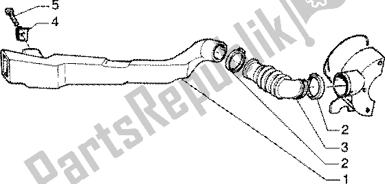 Tutte le parti per il Tubo Di Aspirazione Del Tubo Di Raffreddamento Della Cinghia del Piaggio Liberty 125 Leader 2001