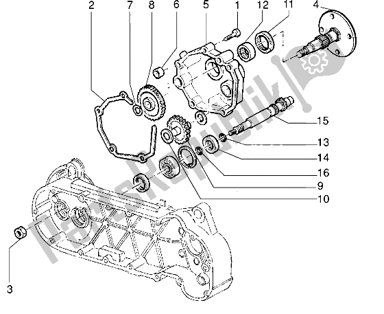 All parts for the Hub Gears of the Piaggio Velofax 50 1997