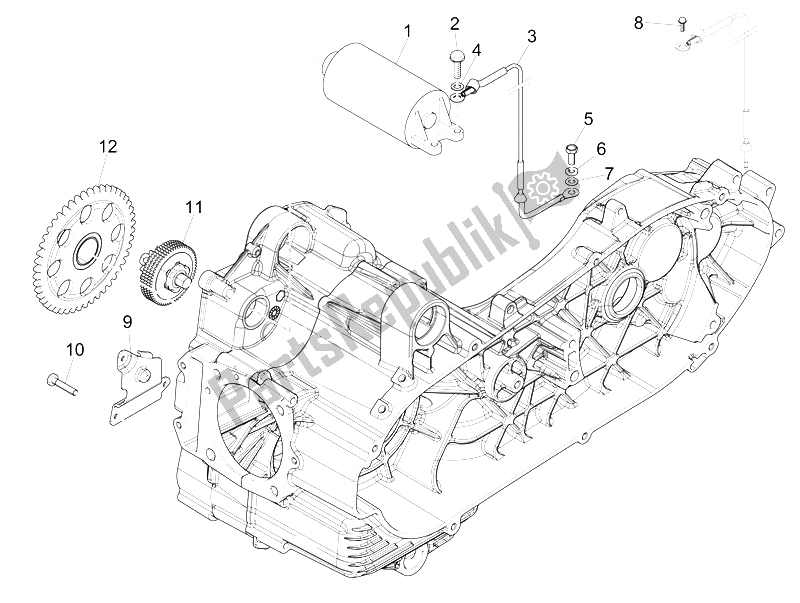 Toutes les pièces pour le Stater - Démarreur électrique du Piaggio MP3 500 Sport Business ABS USA 2015