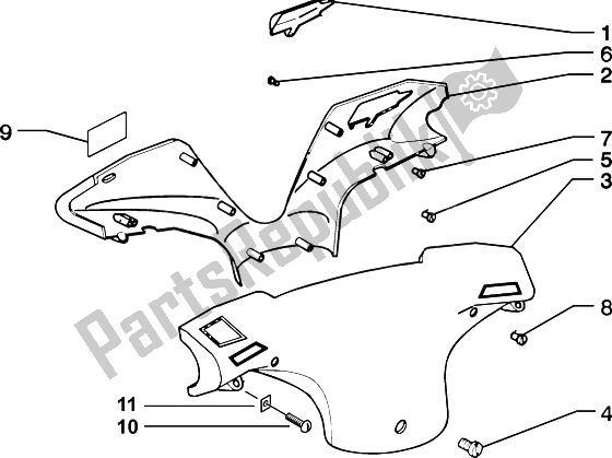 Todas las partes para Cubiertas De Manillar de Piaggio ZIP 50 4T 2002