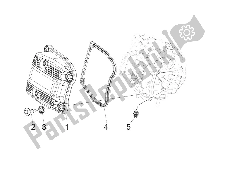 Alle onderdelen voor de Kleppendeksel van de Piaggio MP3 400 RL Touring 2011